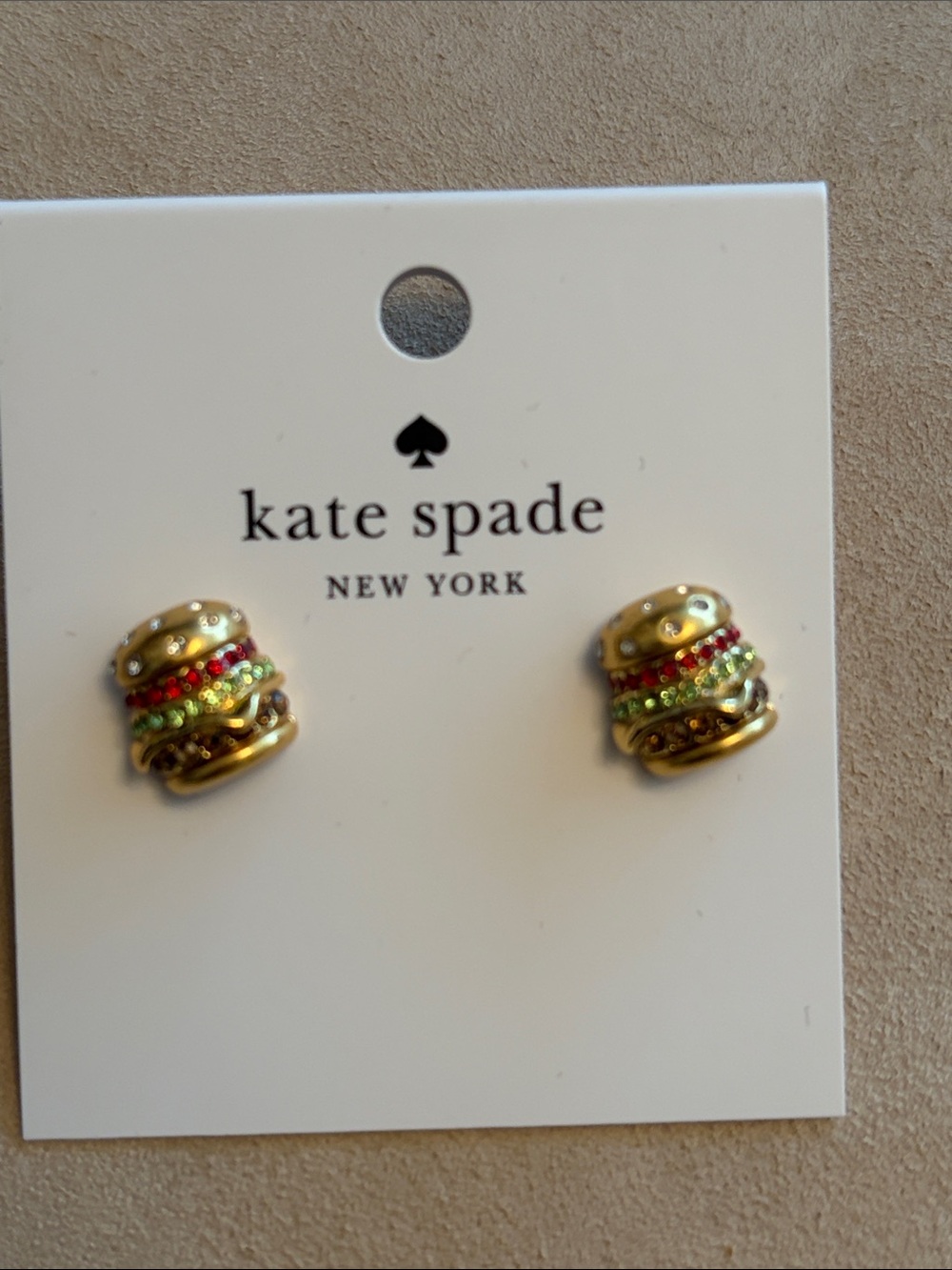 Kate Spade hamburger studs